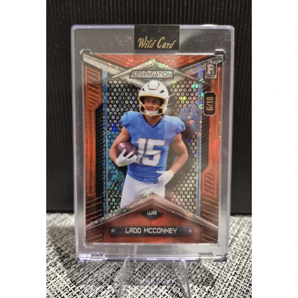 2024 Wild Card Alumination Ladd McConkey #BC-LM Orange Donut Circles /18 (RC)